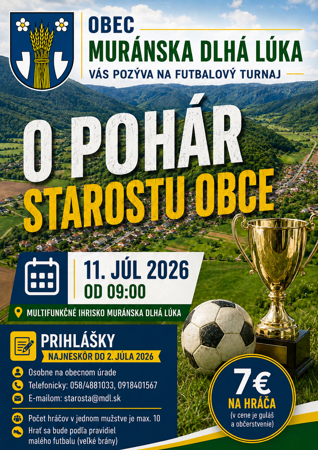 Futbalový turnaj o pohár starosu 11.7.2026